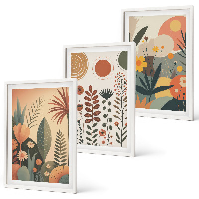 Wall art set Boho plant patterns nature