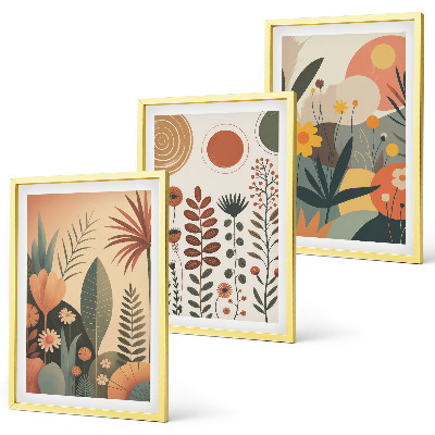 Wall art set Boho plant patterns nature