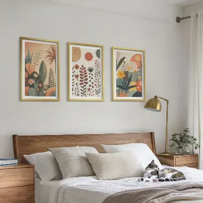 Wall art set boho plant patterns with nature themes