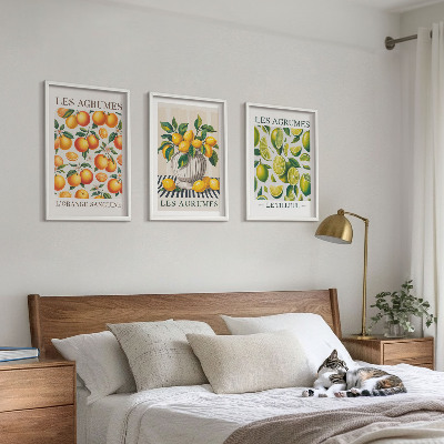 Wall art set Citrus fruits in colorful versions