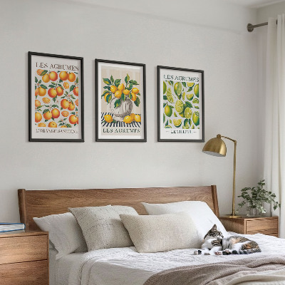 Wall art set Citrus fruits in colorful versions
