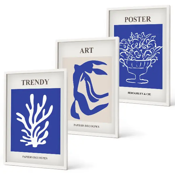 Matisse abstract wall art set set of decorative posters