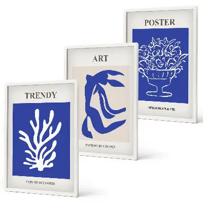 Matisse abstract wall art set set of decorative posters