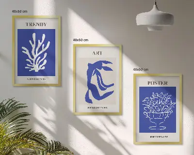 Matisse abstract wall art set set of decorative posters