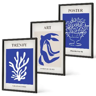 Matisse abstract wall art set set of decorative posters