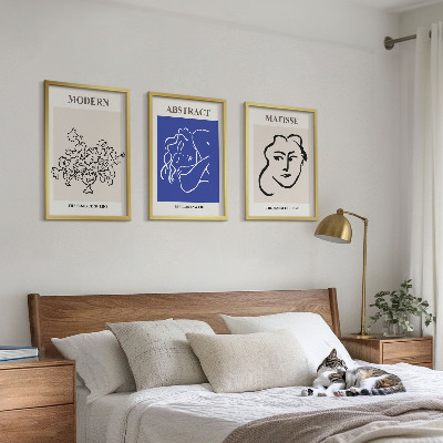 Three-piece wall art piece Matisse's modern posters