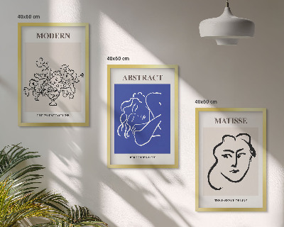 Three-piece wall art piece Matisse's modern posters