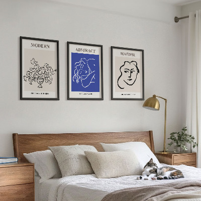 Three-piece wall art piece Matisse's modern posters
