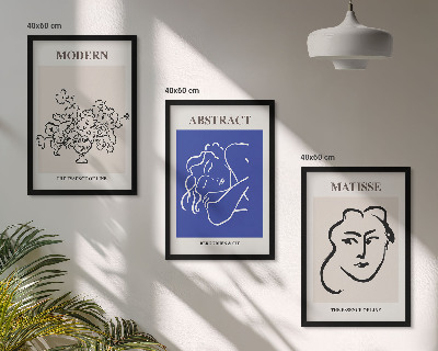 Three-piece wall art piece Matisse's modern posters