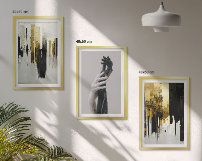 Wall art set Abstract hand painting patterns