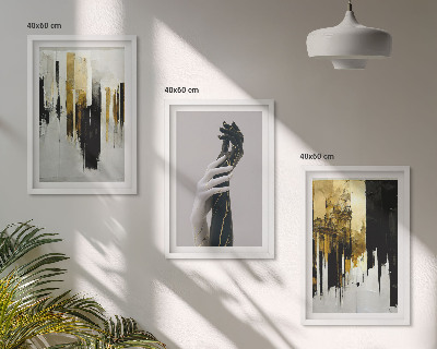 Wall art set Abstract hand painting patterns