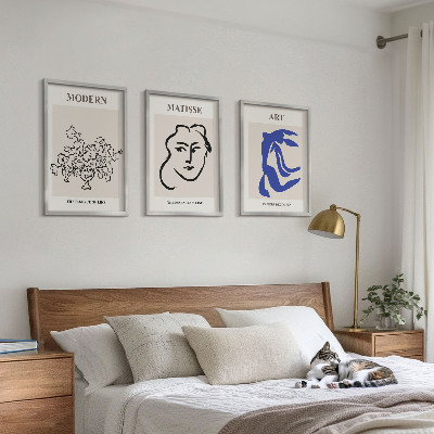 Three-piece wall art piece Abstract minimalist posters