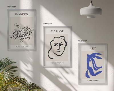 Three-piece wall art piece Abstract minimalist posters