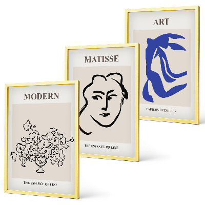 Three-piece wall art piece Abstract minimalist posters