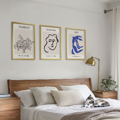 Three-piece wall art piece Abstract minimalist posters