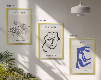 Three-piece wall art piece Abstract minimalist posters