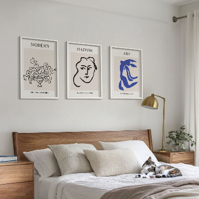 Three-piece wall art piece Abstract minimalist posters