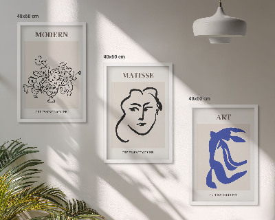 Three-piece wall art piece Abstract minimalist posters