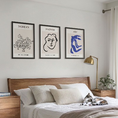 Three-piece wall art piece Abstract minimalist posters