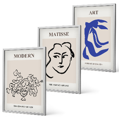 Three-piece wall art piece Abstract minimalist posters