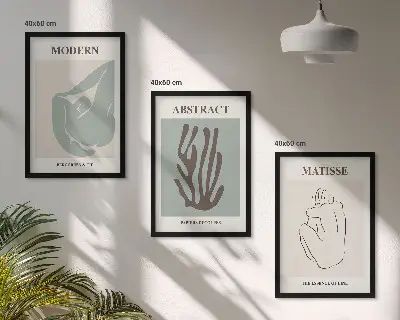 Matisse abstract wall art set stylish paintings