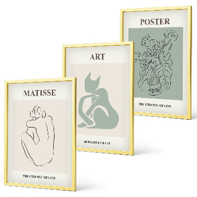 Wall art set Matisse Green Beige Posters
