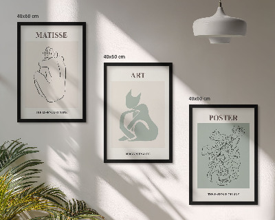 Wall art set Matisse Green Beige Posters