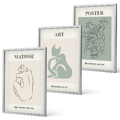 Wall art set Matisse Green Beige Posters