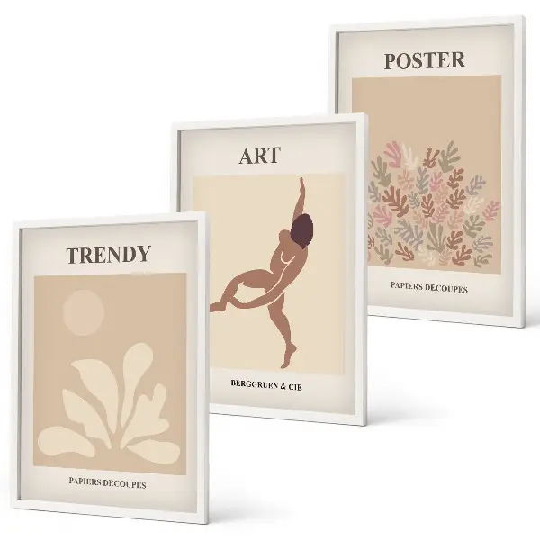 Wall art set featuring Matisse's abstract forms