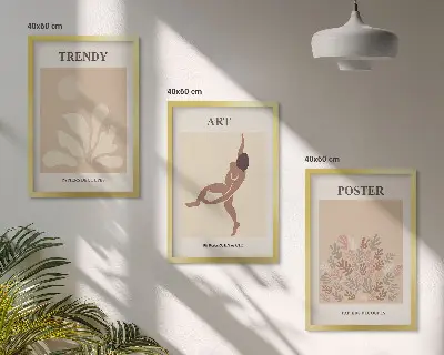 Wall art set featuring Matisse's abstract forms