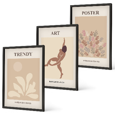 Wall art set Matisse's abstract forms