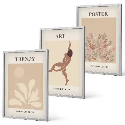 Wall art set featuring Matisse's abstract forms