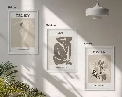 Matisse Plant Figures wall art three-piece set