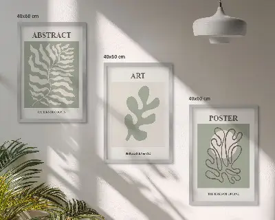 Matisse plant patterns wall art set set of decorative posters