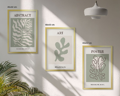 Wall art set Matisse's plant patterns posters