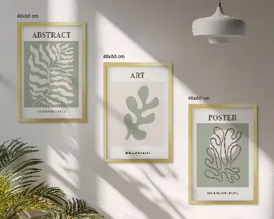 Matisse plant patterns wall art set set of decorative posters