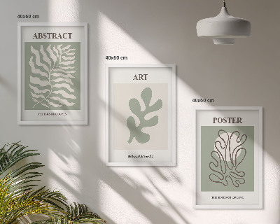 Wall art set Matisse's plant patterns posters