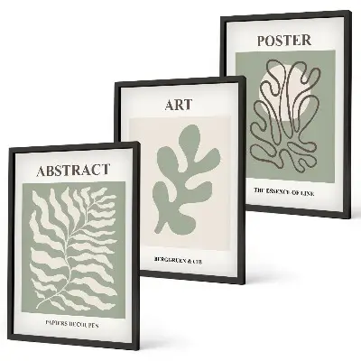Matisse plant patterns wall art set set of decorative posters