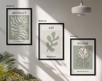Wall art set Matisse's plant patterns posters
