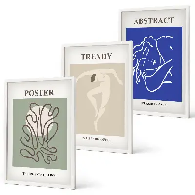 Henri Matisse pastel graphics wall art three-piece set