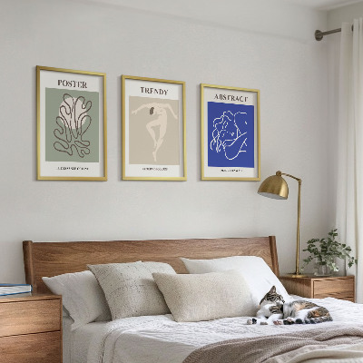 Three-piece wall art piece Henri Matisse pastel graphics