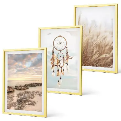 Sea of clouds dream catcher grass wall art set of 3 framed pieces