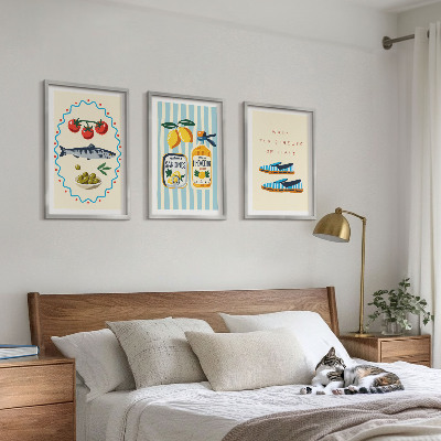Wall art set Italian flavors lifestyle images