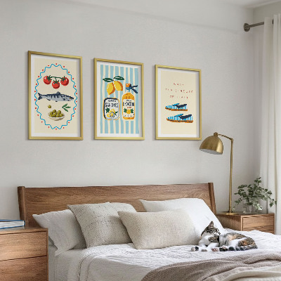 Wall art set Italian flavors lifestyle images