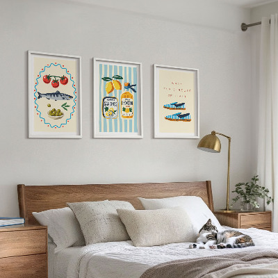 Wall art set Italian flavors lifestyle images