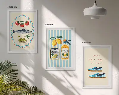 Italian Flavors wall art set featuring lifestyle imagery