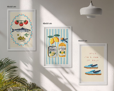 Wall art set Italian flavors lifestyle images