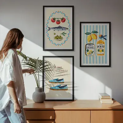 Italian Flavors wall art set featuring lifestyle imagery