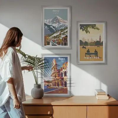 Wall art set Ouray Mountains and London Coliseum