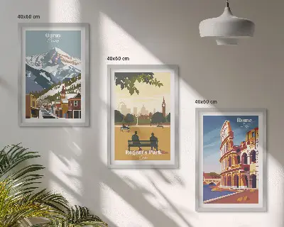 Wall art set Ouray Mountains and London Coliseum